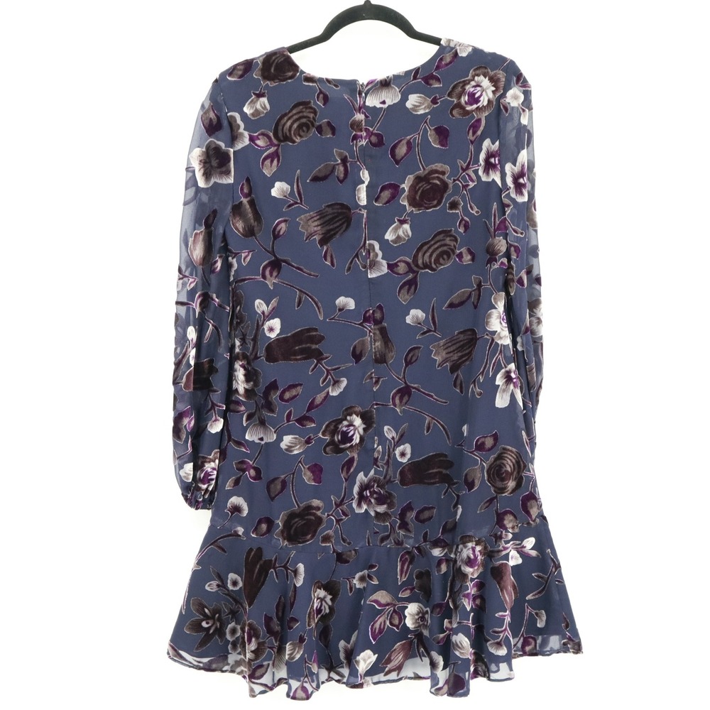 Navy Burnout Floral Dress - Picture 4 of 16